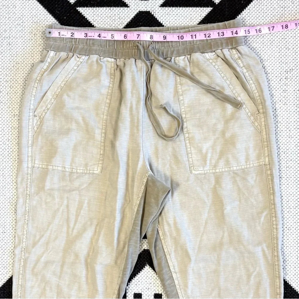 Splendid Lakeside Linen Blend Jogger Pants in Fawn Medium